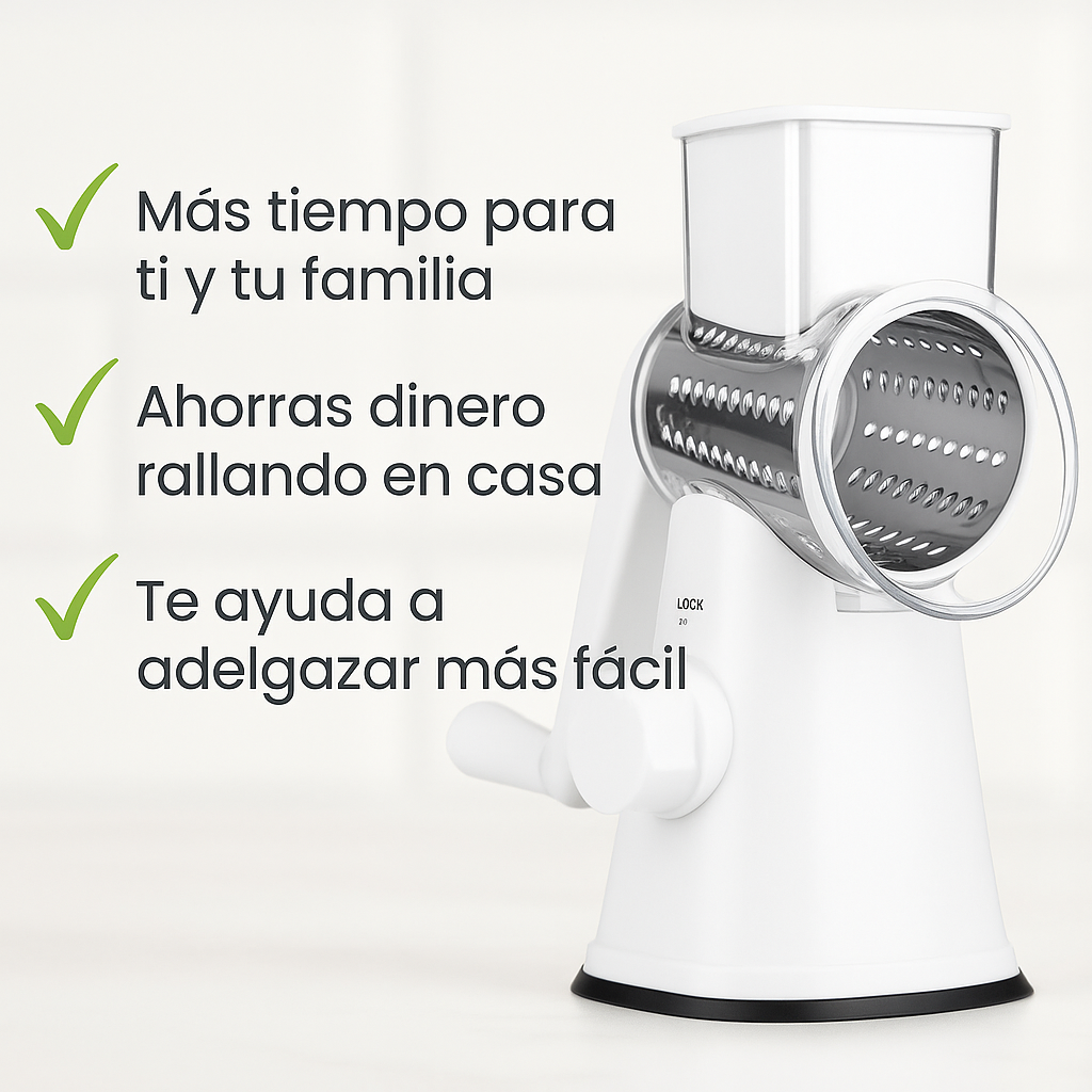 Ahorra tiempo cocinando con el RALLADOR 3 en 1 🧑🧑🧒🧒