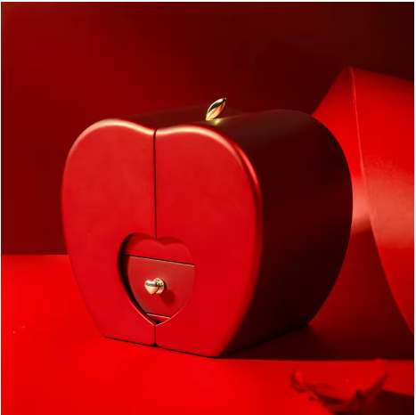 Caja Manzana ROJA con Rosa ETERNA para Bisutería en SAN VALENTÍN 🌹 para BISUTERÍA