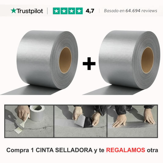 Sella fugas y grietas al instante con nuestra Cinta Impermeable de Aluminio y Butilo Ultra Resistente (10cm ancho x 5 metros largo)