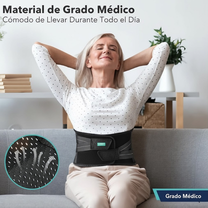 Alivia tu espalda y aguanta el día sin dolor con nuestra Faja TÉRMICA LUMBAR con Imanes de Turmalina