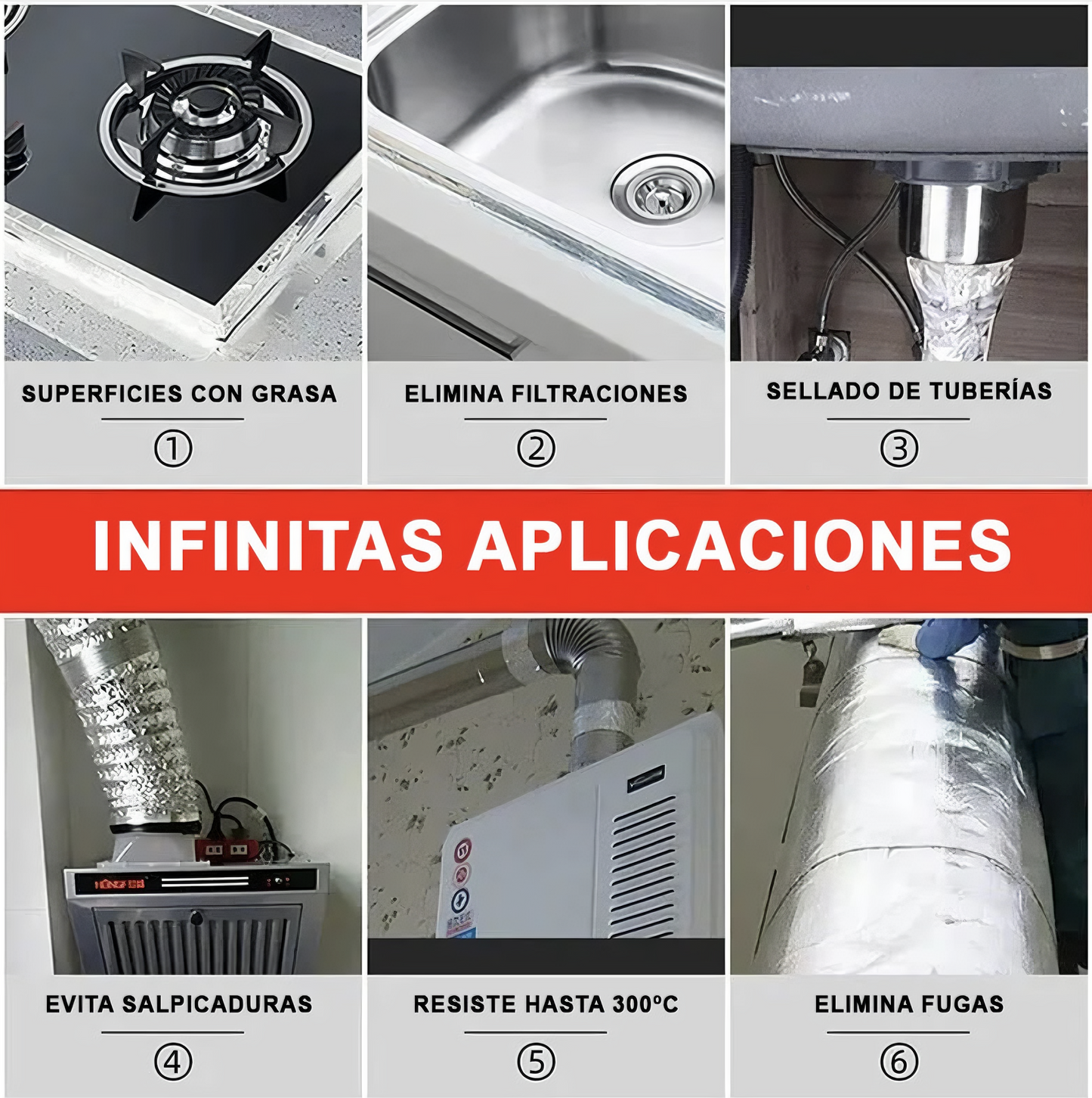 Sella fugas y grietas al instante con nuestra Cinta Impermeable de Aluminio y Butilo Ultra Resistente (10cm ancho x 5 metros largo)