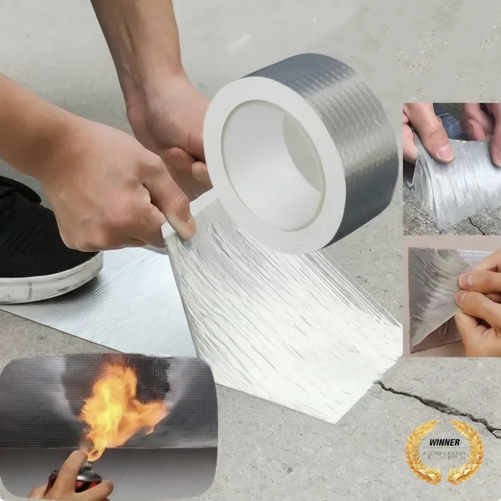 Sella fugas y grietas al instante con nuestra Cinta Impermeable de Aluminio y Butilo Ultra Resistente (10cm ancho x 5 metros largo)