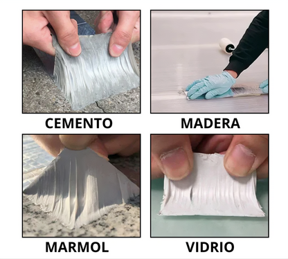 Sella fugas y grietas al instante con nuestra Cinta Impermeable de Aluminio y Butilo Ultra Resistente (10cm ancho x 5 metros largo)