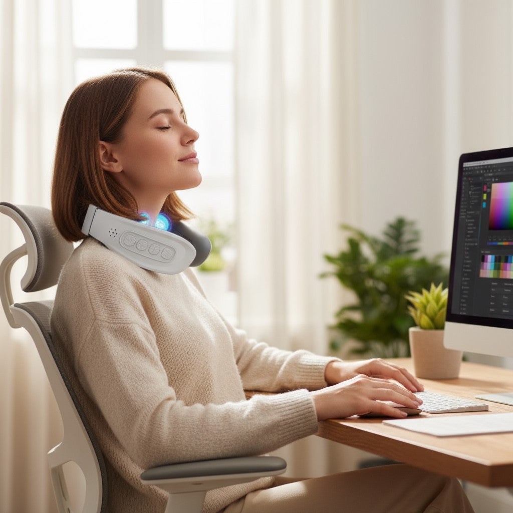 Alivia tu cuello sin pausas con nuestro Masajeador Cervical Inteligente