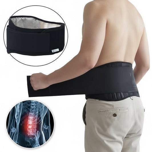 Alivia tu espalda y aguanta el día sin dolor con nuestra Faja TÉRMICA LUMBAR con Imanes de Turmalina