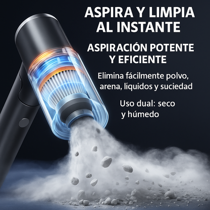 Elimina el polvo y mantiene tu coche impecable con nuestro Aspirador Portátil de Alta Potencia y Tamaño Compacto