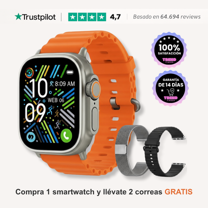 Mantente activo y conectado con el Smartwatch Ultra Pro con Doble Correa y Bluetooth Integrado