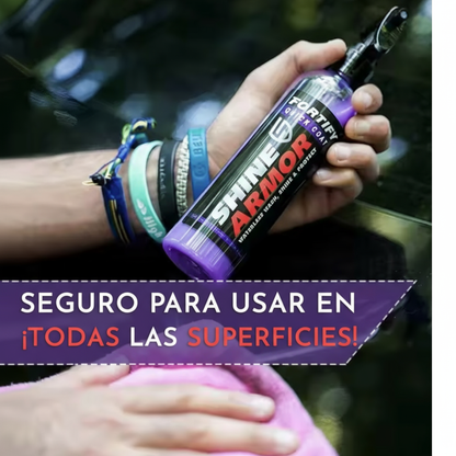 Limpia, sella y protege tu vehículo con nuestro Spray Cerámico Profesional con Brillo Intenso y Protección Antirayones
